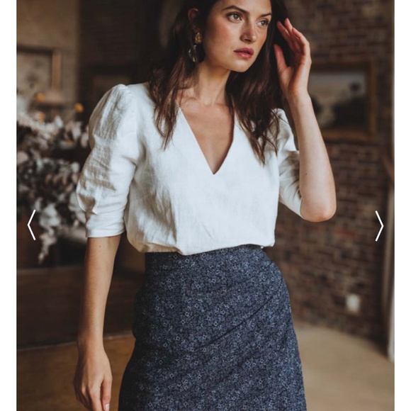 Floral Wrap skirt Saaj made in France - Picture 2 of 4